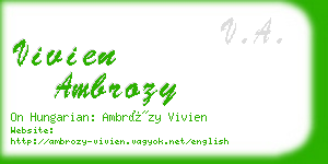 vivien ambrozy business card